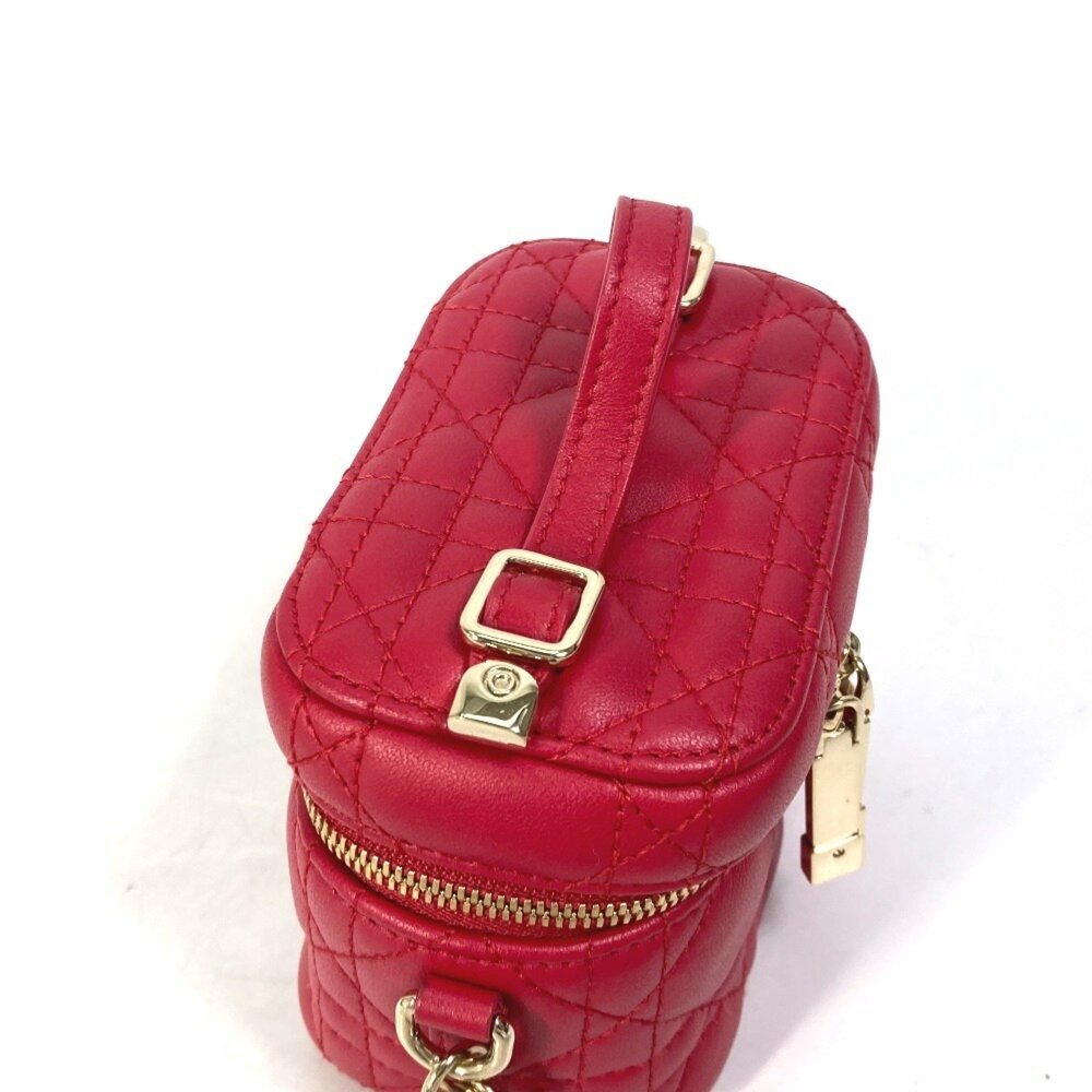 CHRISTIAN DIOR Red Leather Shoulder Bag - Picture 8 of 14